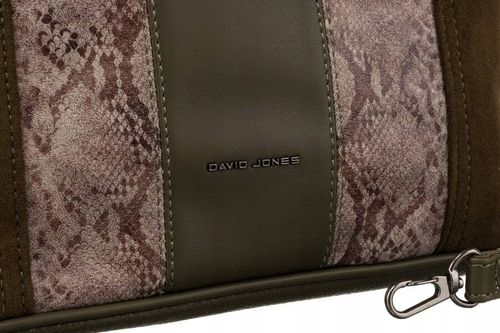 torba damska ze skóry ekologicznej z motywem skóry węża - david jones na Arena.pl