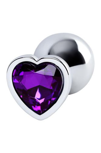 silver anal plug with purple gem heart-shaped na Arena.pl