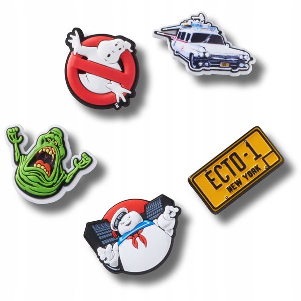 Crocs Przypinki Ozdoby Piny Charms Jibbitz Ghostbusters Five 5pc zdjęcie 1