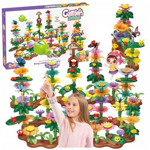 KLOCKI KONSTRUKCYJNE KWIATY 272 ELEMENTY KREATYWNY ZESTAW W PUDEŁKU PREZENT na Arena.pl