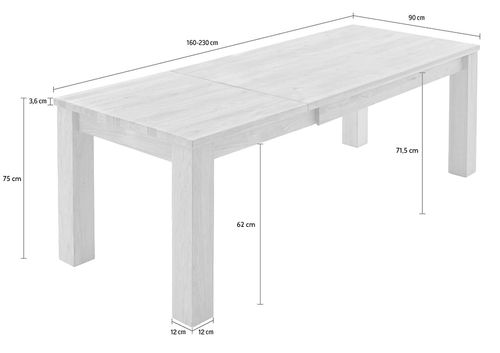 Stół dębowy rozkładany Blox 180x90 cm na Arena.pl