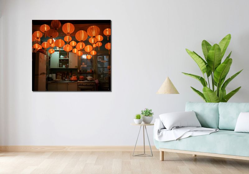 Obraz 100x90cm W Blasku Lampionów zdjęcie 2