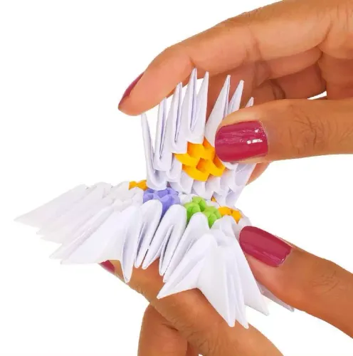 Zabawka kreatywna dla dzieci i dorosłych - Origami 3D Delfin (343 elementy) na Arena.pl