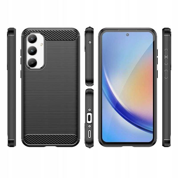 Spacecase Carbon Galaxy A35 5G Black zdjęcie 3