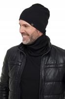 MĘSKA BAWEŁNIANA CZAPKA I KOMIN KOMPLET MĘSKI ZIMOWA BAWEŁNA PREMIUM