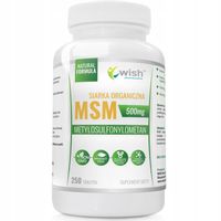 MSM SIARKA ORGANICZNA 500mg 250tabletek KOLAGEN