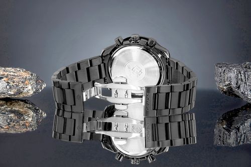 zegarek męski giewont chronograph sapphire czarny gw8720-b1 na Arena.pl