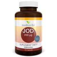 Medverita Jod 200µg 180 kaps. TARCZYCA, METABOLIZM ENERGETYCZNY, NERWY