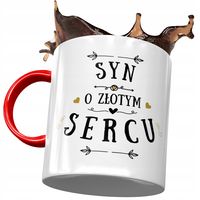 Kubek Czerwony Dla Syna Na Dzień Dziecka Prezent Z Nadrukiem Ze Zdjęciem
