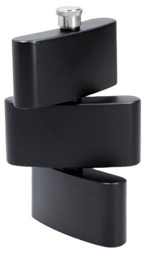 Elegancka Piersiówka Stalowa 3 w 1 Czarna Gentelo 270 ml na Arena.pl