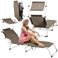 leżanka ogrodowa z daszkiem składana leżak turystyczny regulowany pozycje