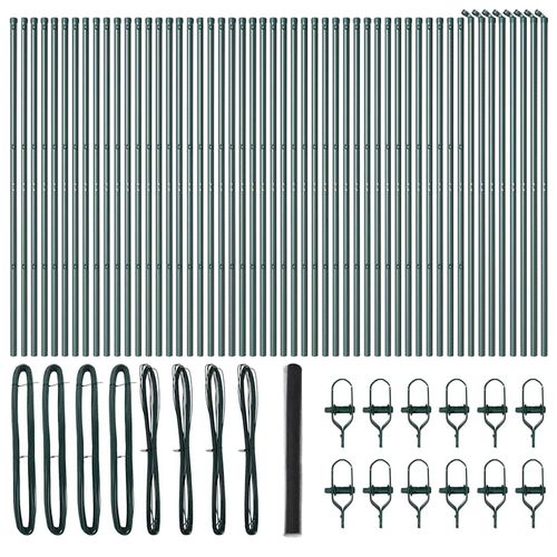 Ogrodzenie z słupkami Szary 1.5 x 100 m Stal pokryta PCV na Arena.pl