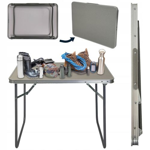 STÓŁ KEMPINGOWY SKŁADANY TURYSTYCZNY ALUMINIOWY STOLIK SC1000 SZARY na Arena.pl