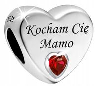 Charms zawieszka srebrne dla mamy, charmsy srebro próba 925 oryginalny