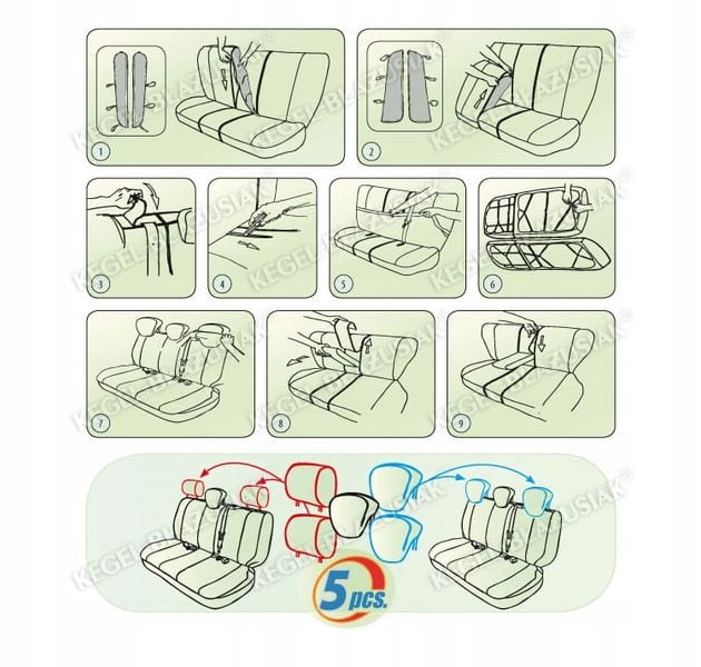 POKROWCE NA FOTELE KOMPLET MAZDA CX-5 zdjęcie 7