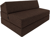 FOTEL 120x190x15 KANAPA PUFA MATERAC rozkładany SOFA Tkanina brąz
