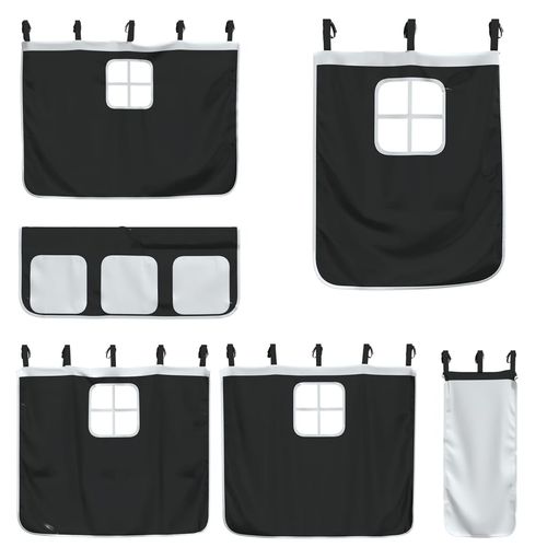 Łóżko na antresoli, ze zjeżdżalnią i zasłonkami, 80x200 cm na Arena.pl