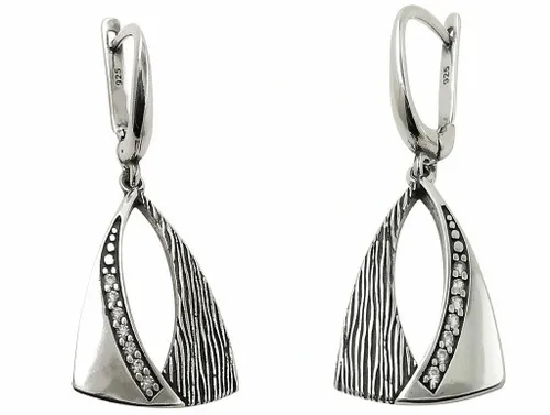 KOMPLET BIŻUTERII SREBRNEJ 925 AŻUROWY CYRKONIE SWAROVSKI + GRAWER GRATIS na Arena.pl