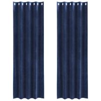 Zasłony z zasłonami 2 pcs granatowy 140 x 225 cm Aksamit