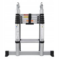 Aluminiowa składana drabina teleskopowa 3,8 m, rozsuwana, 12 stopni