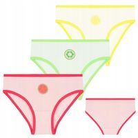 Majtki Figi 3 szt dla Dziewczynki Bawełniane Kolorowe Owoce MORAJ 110-116