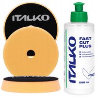 ITALKO GĄBKA POLERSKA DA 125/140MM PAD POLERSKI ŚREDNI + PASTA LEKKOŚCIERNA