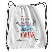 Plecak Dla Adriana Sportowy Szkolny Worek Torba Z Nadrukiem Ze Zdjęciem