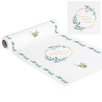 Dekoracyjny Bieżnik Komunijny Bieżnik na Komunię Eukaliptus 40cm - 5m