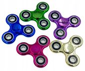 Fidget spinner antystresowy kolorowy mix 10 szt metaliczny zabawka prezent