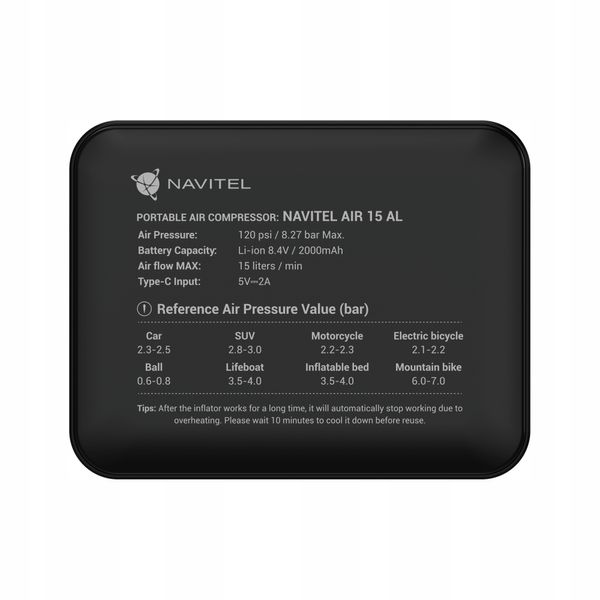 Kompresor do pompowania AKUMULATOROWY 8,27 bar zdjęcie 16