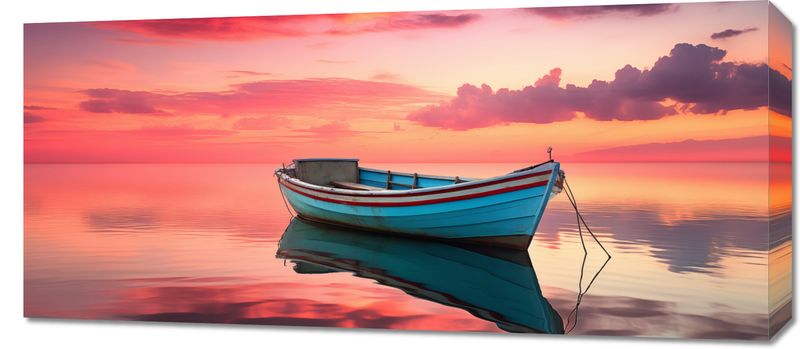 Obraz 90x40cm Spokój przed Połowem zdjęcie 1