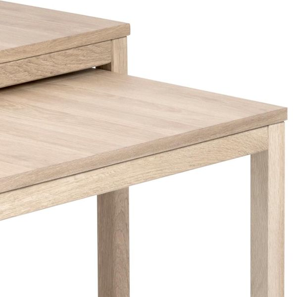Zestaw 2 stolików Cornus bielony dąb zdjęcie 4
