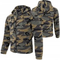 Polar wędkarski z kapturem camouflage