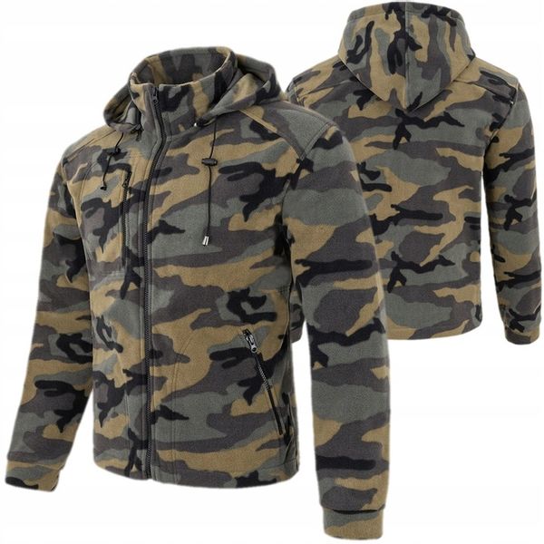 Polar wędkarski z kapturem camouflage zdjęcie 1