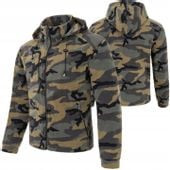 Polar wędkarski z kapturem camouflage