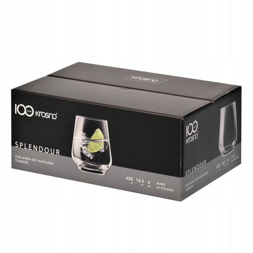 Szklanki do napojów Splendour KROSNO 6szt niskie do whisky na Arena.pl