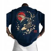 T-Shirt Bawełniany z Krótkim Rękawem Koszulka z Nadrukiem Vintage roz. M