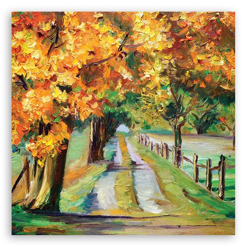 OBRAZ NA PŁÓTNIE Jesień Park Malowany na Arena.pl