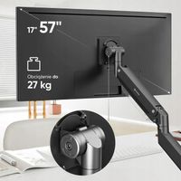 Uchwyt na monitor biurkowy gazowy przegubowy 17-57 cali 27 kg Onkron G130-B