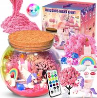 ZESTAW KREATYWNY DLA DZIEWCZYNKI MAGICZNE TERRARIUM PIASEK KINETYCZNY LED