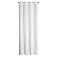 Firana na przelotkach z delikatnym nadrukiem ROSSI 135X250 biała