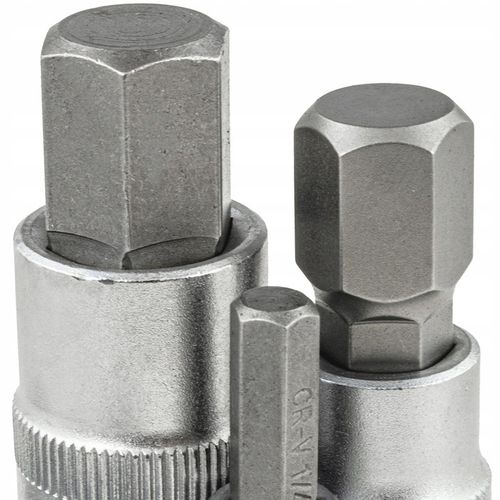 KLUCZE NASADOWE NASADKI CALOWE HEX SAE 1/4 3/8 1/2 13 ELEMENTÓW na Arena.pl