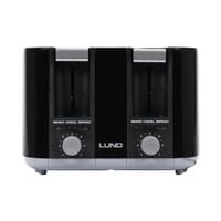 LUND TOSTER 1300-1500W CZARNY 4 TOSTA REGULACJA
