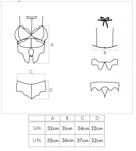 KOMPLET BIELIZNY TOP+CHOKER KORONKA STRINGI S/M zdjęcie 4