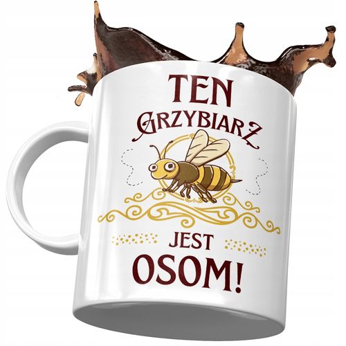 Kubek Dla Grzybiarza Ten Grzybiarz Jest Osom! Z Nadrukiem Ze Zdjęciem na Arena.pl