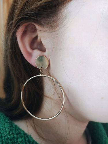 Klipsy wiszące geometryczne złote codzienne c94 na Arena.pl