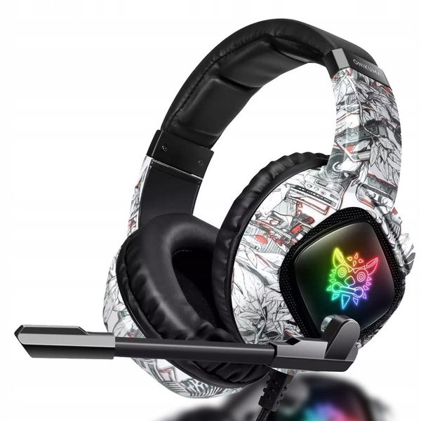 ONIKUMA K19 CAMOU PRZEWODOWE SŁUCHAWKI GAMINGOWE NAUSZNE RGB Z MIKROFONEM zdjęcie 6