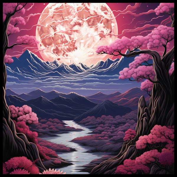 Plakat 60x60cm Różowa Kraina Marzeń zdjęcie 2