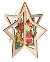 BOMBKI NA CHOINKĘ DREWNIANE OZDOBA DO STROIKA 1SZT