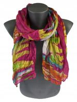 Piękny cienki szalik z abstrakcyjnym wzorem JC-6 - różne kolory